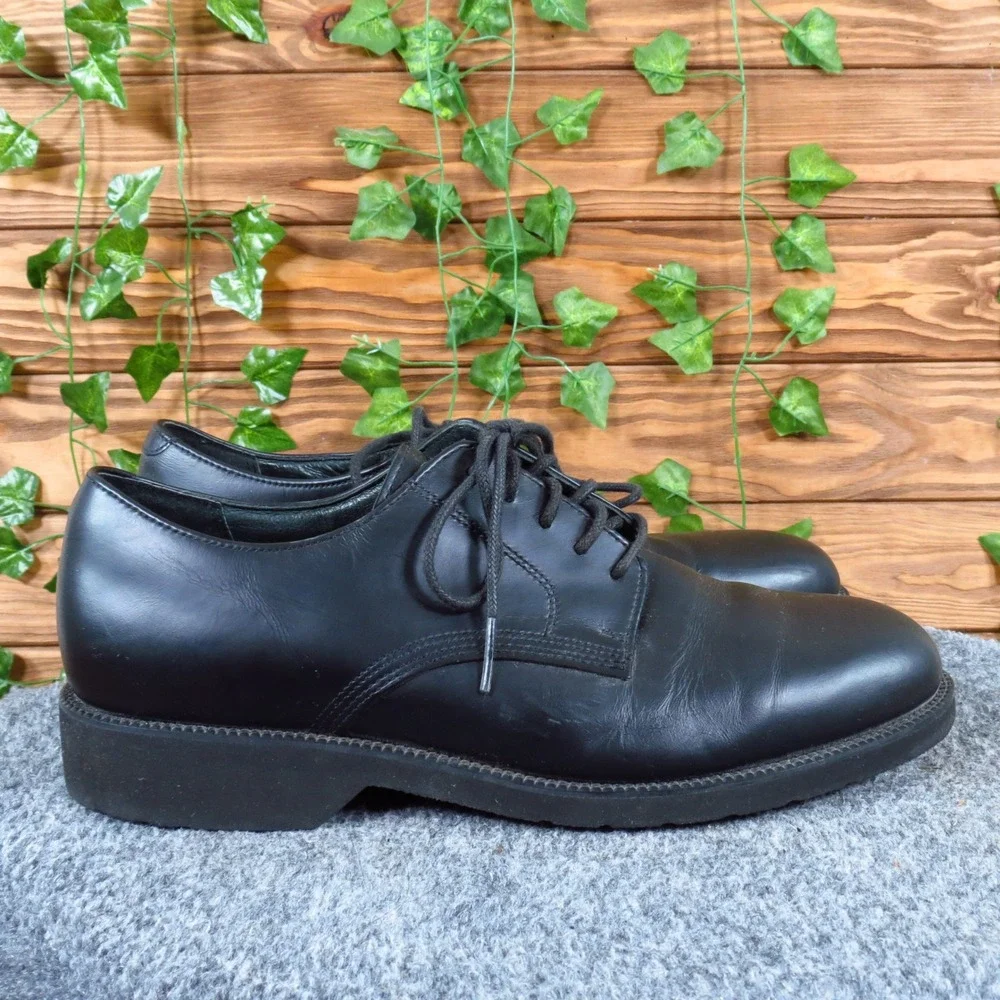 Rockport APM72481 Mens Waterproof Derby Shoes Sz 9.5 M Work Dress Black Leather